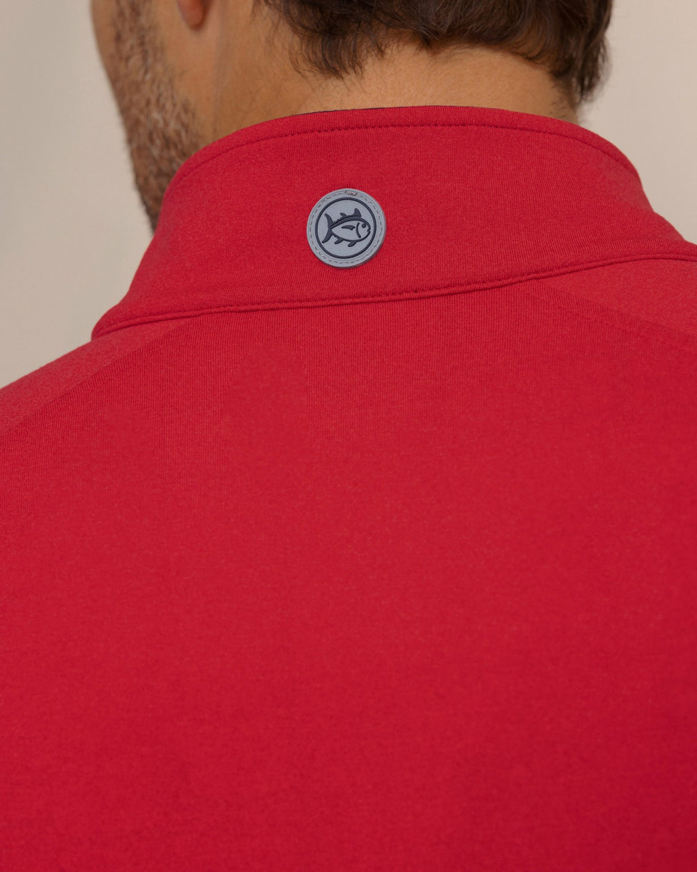 Cruiser Heather Quarter Zip Pullover - Crab Red Southern Tide Bargain