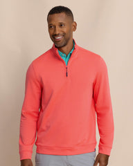 Schooner Quarter Zip - Sunkist Coral Southern Tide Limited Offer