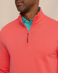 Schooner Quarter Zip - Sunkist Coral Southern Tide Limited Offer