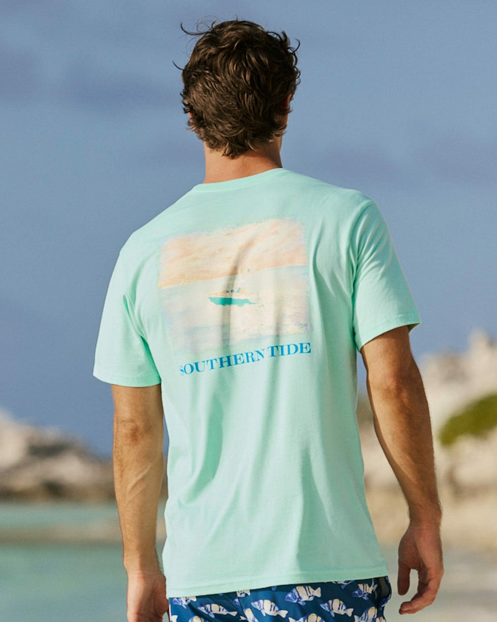 Center Console Short Sleeve T-Shirt Southern Tide Discount