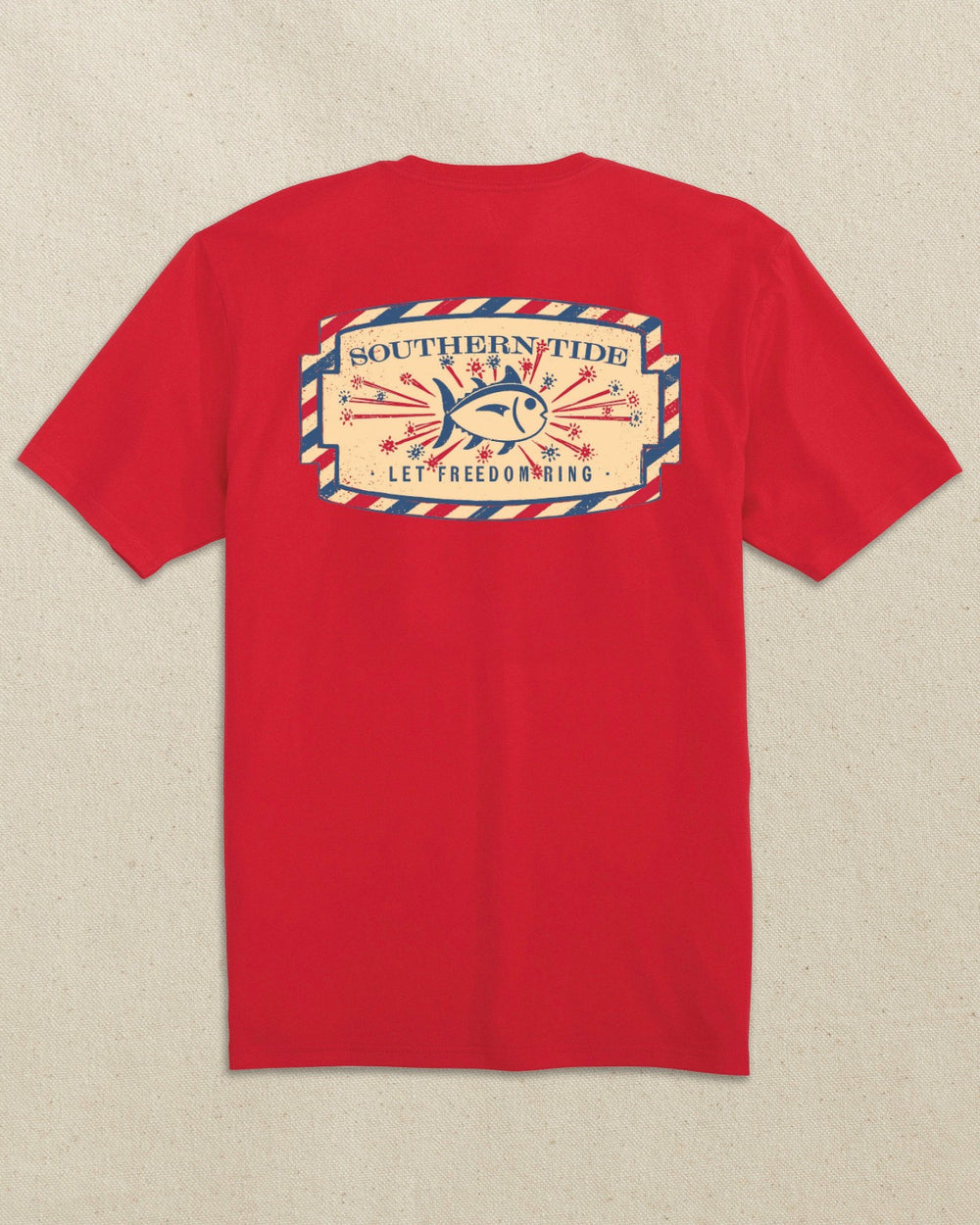 Vintage Firecracker Label Short Sleeve T-Shirt Southern Tide Discounted