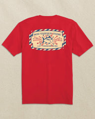 Vintage Firecracker Label Short Sleeve T-Shirt Southern Tide Discounted