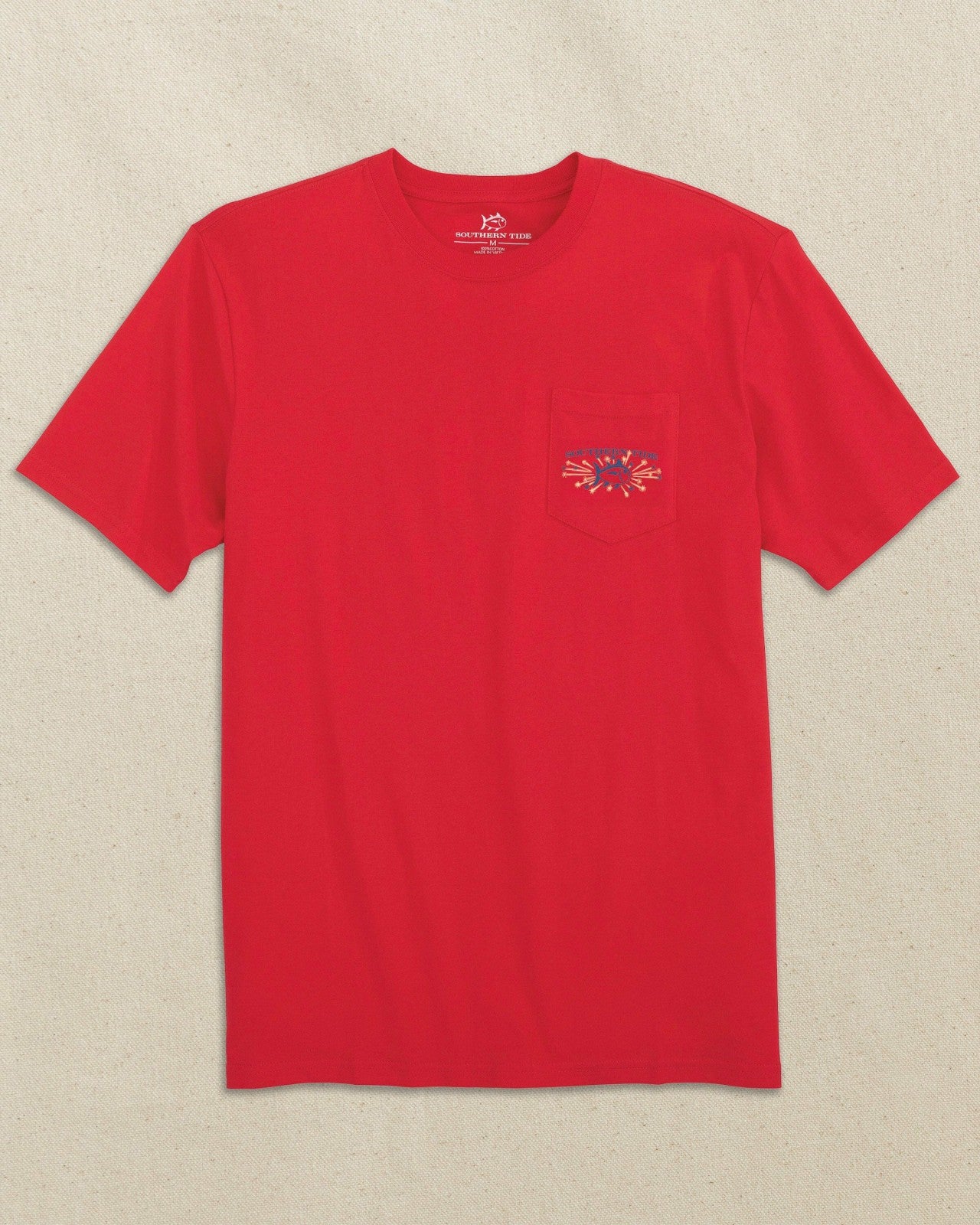 Vintage Firecracker Label Short Sleeve T-Shirt Southern Tide Discounted