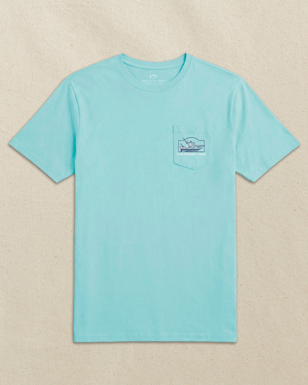 Sunset Skipjack Boat Short Sleeve T-Shirt Southern Tide On Sale