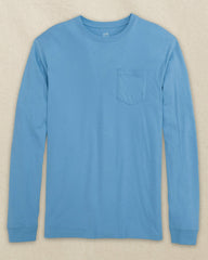Rush Blue Classic Long Sleeve Pocket T-Shirt Southern Tide Special Offer