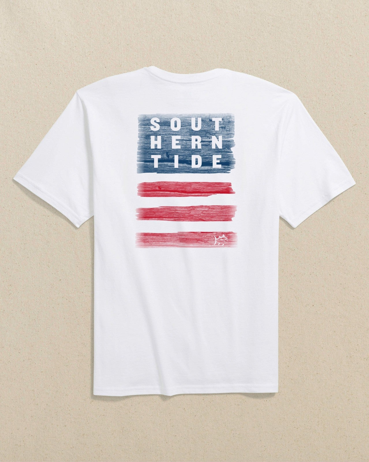Americana Wooden Flag Short Sleeve T-Shirt Southern Tide Sale