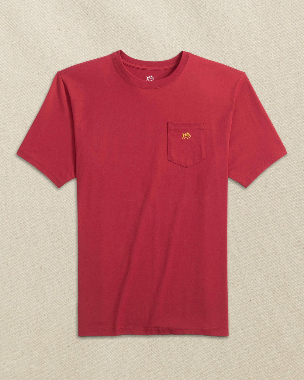 Embroidered Skipjack T-Shirt - Crimson & Gold Southern Tide Discount