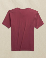 Embroidered Skipjack T-Shirt - Chianti & Black Southern Tide Discounted