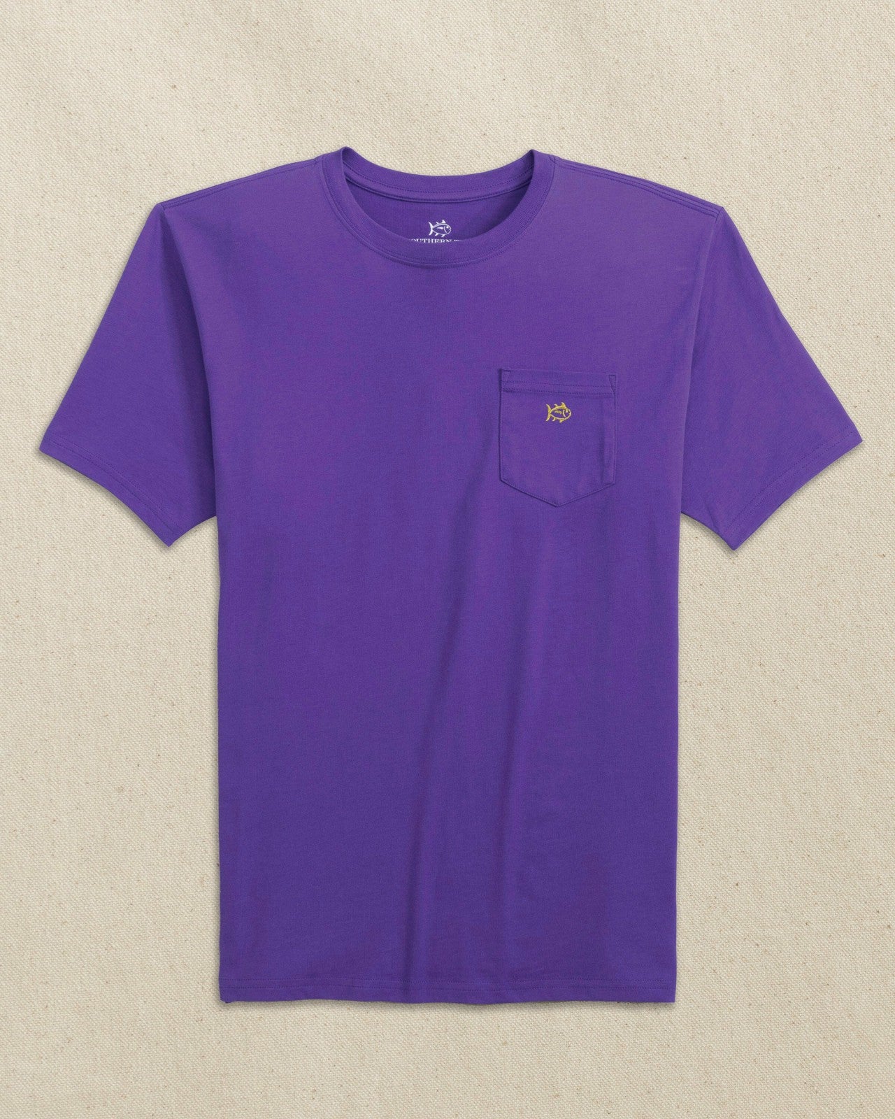 Embroidered Skipjack T-Shirt - Purple & Yellow Southern Tide Value Deal