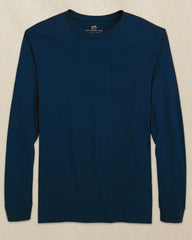 Navy Classic Long Sleeve Pocket T-Shirt Southern Tide Value Deal