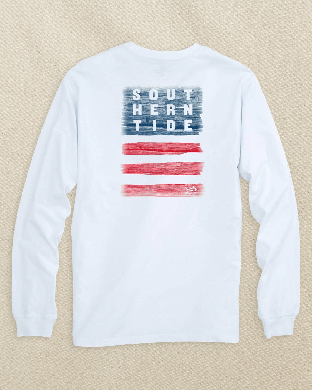 Americana Wooden Flag Long Sleeve T-Shirt Southern Tide Discount