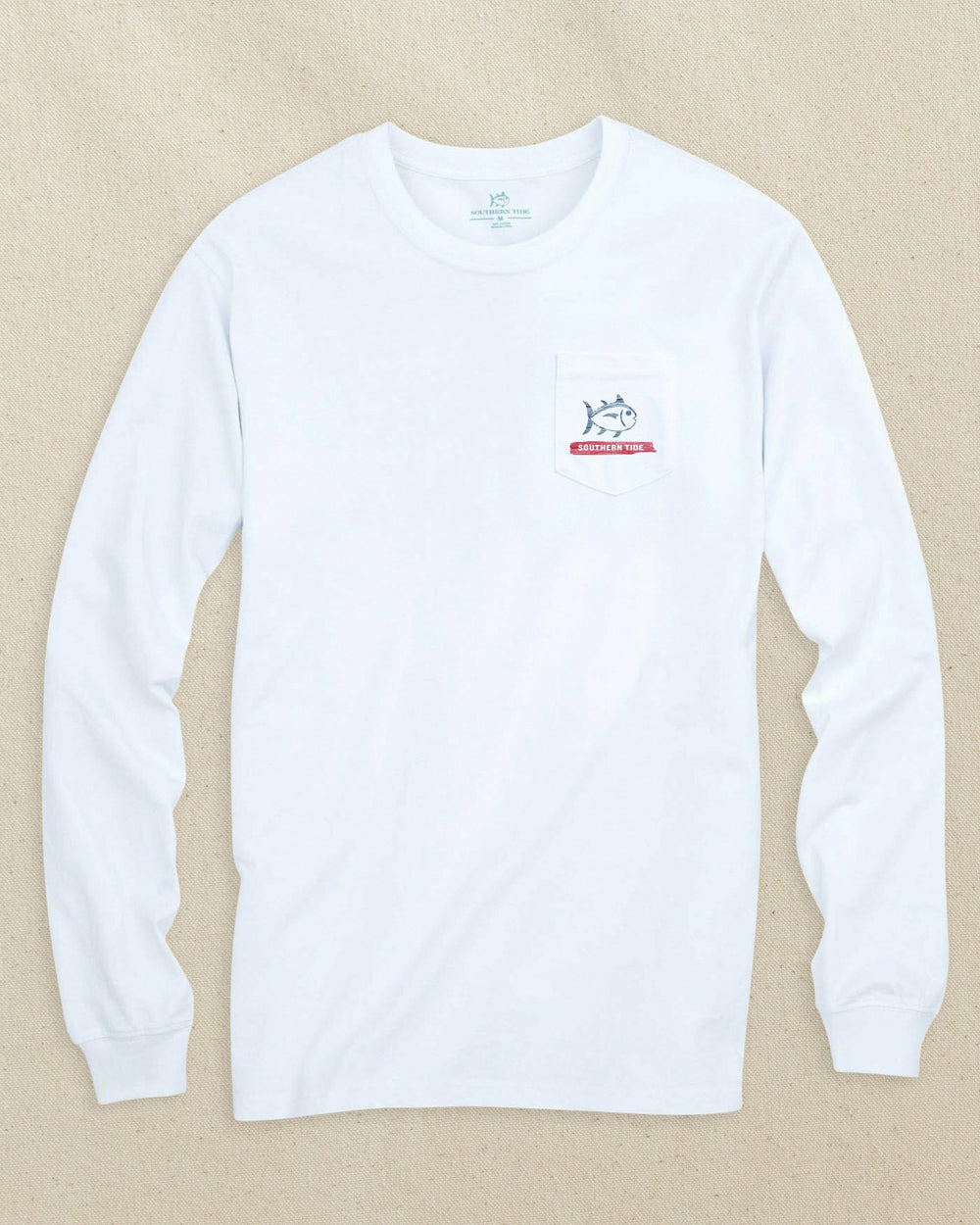 Americana Wooden Flag Long Sleeve T-Shirt Southern Tide Discount