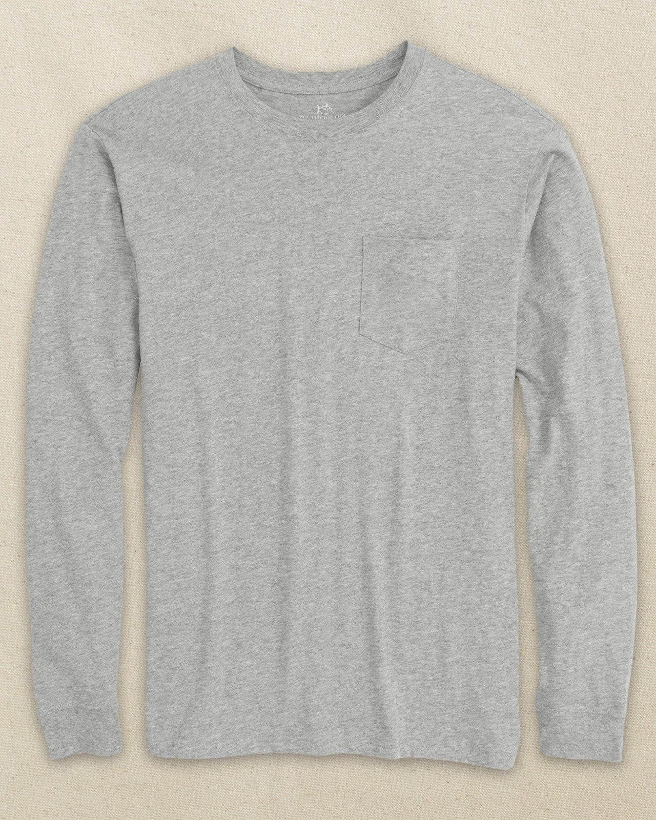 Heather Grey Classic Long Sleeve Pocket T-Shirt Southern Tide Sale
