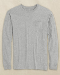Heather Grey Classic Long Sleeve Pocket T-Shirt Southern Tide Sale