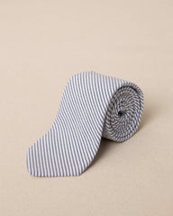 High Cotton Blue and White Seersucker Necktie Southern Tide Discount