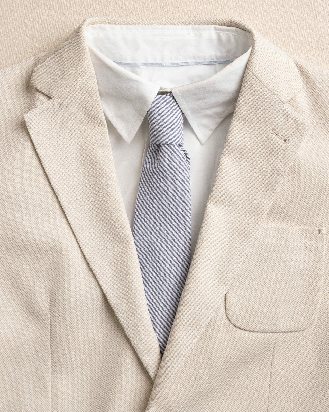High Cotton Blue and White Seersucker Necktie Southern Tide Discount