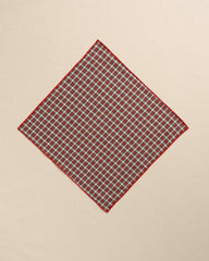 Peppermint Plaid Cotton Pocket Square Southern Tide Value Deal