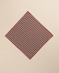 Peppermint Plaid Cotton Pocket Square Southern Tide Value Deal