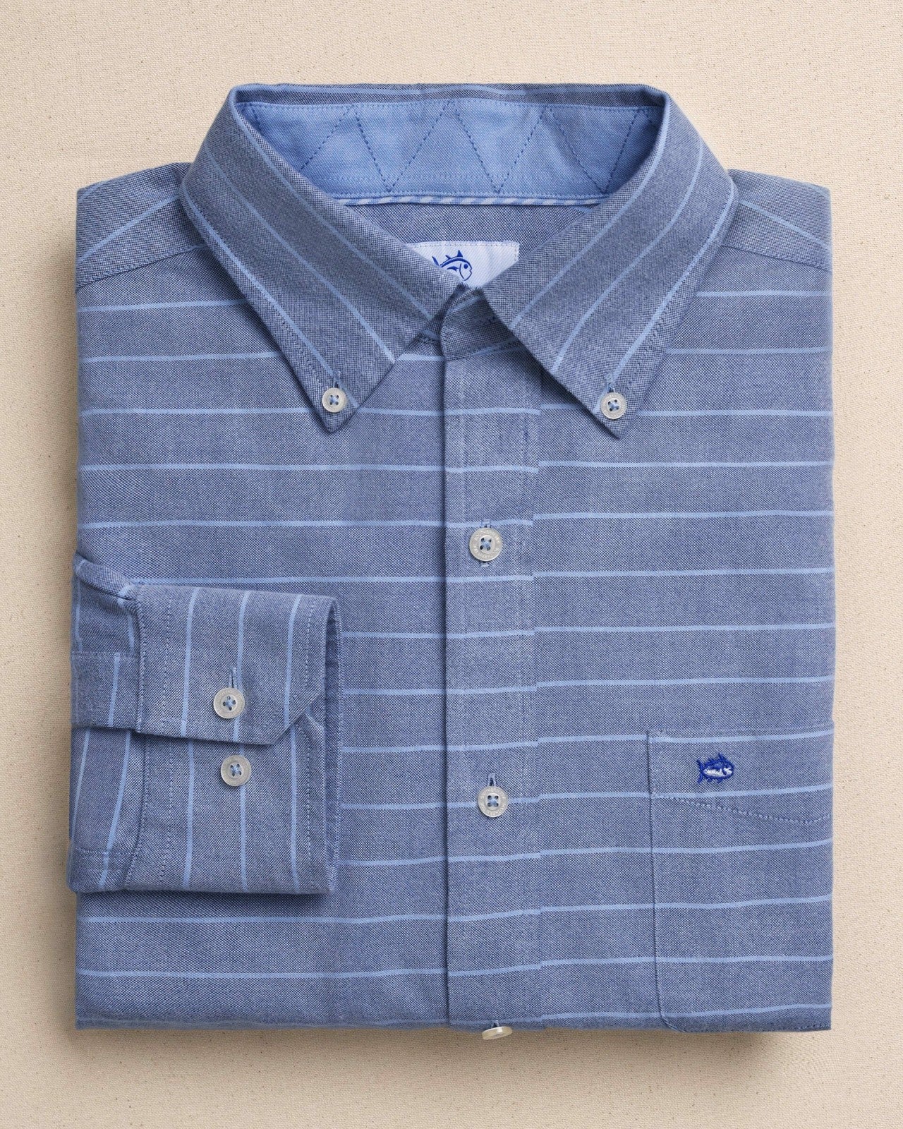 Stringline Charleston Oxford Stripe Sport Shirt Southern Tide Discounted