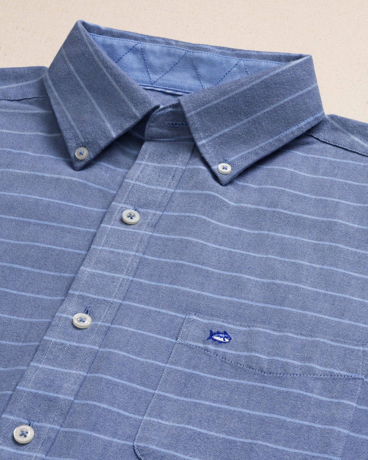 Stringline Charleston Oxford Stripe Sport Shirt Southern Tide Discounted