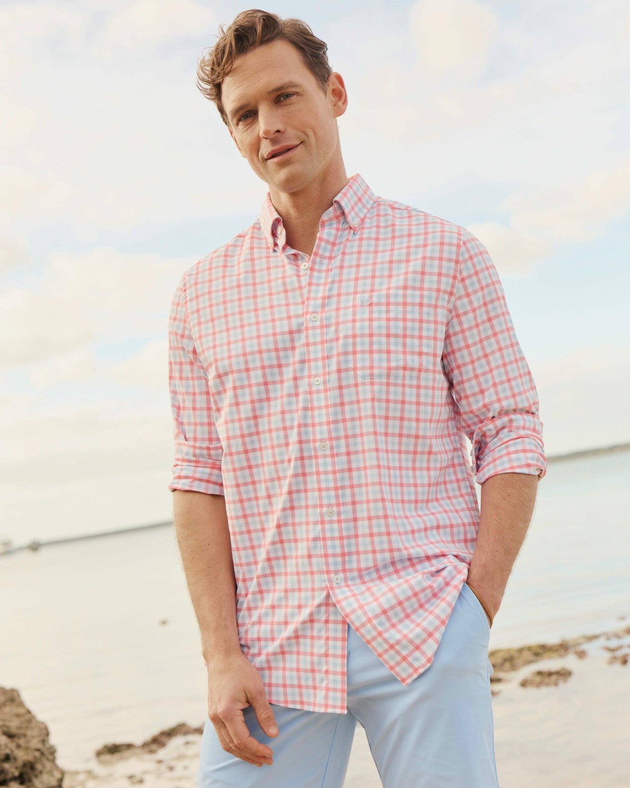 Albemarle Gingham brrr°® Sport Shirt Southern Tide Bargain