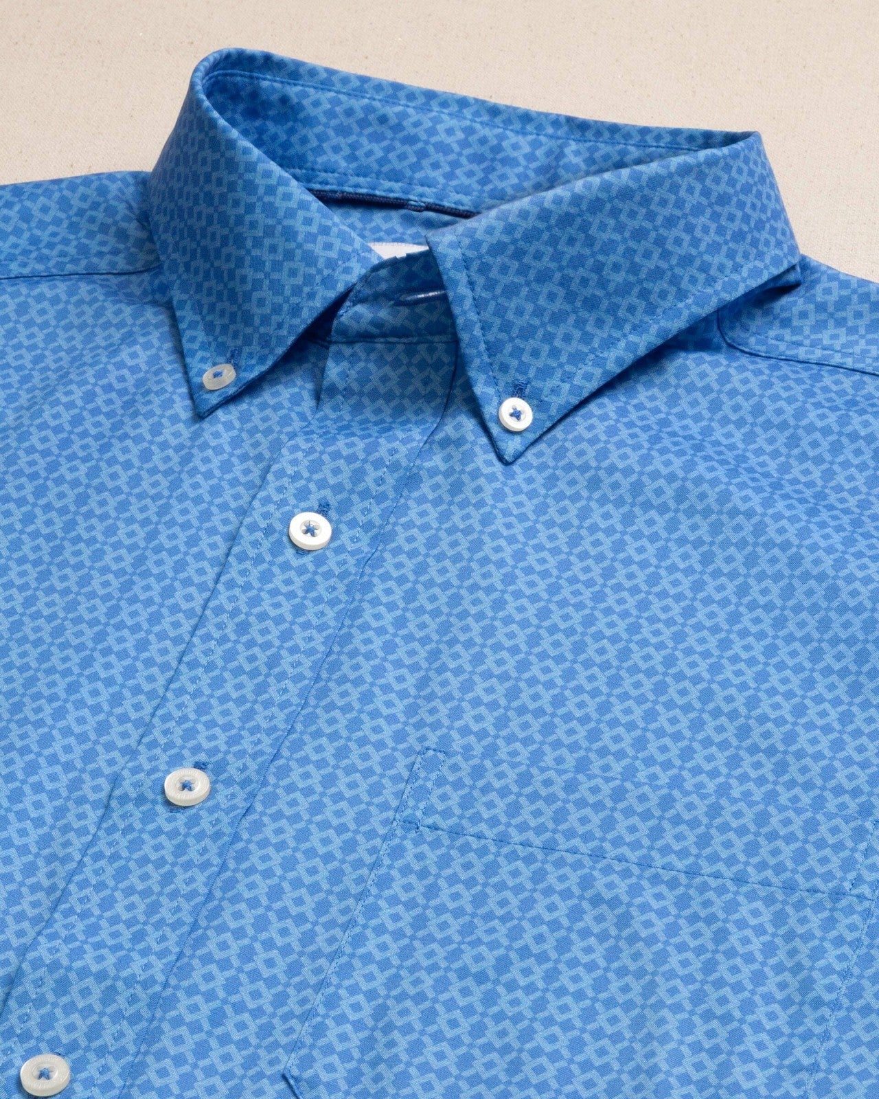 Seaside Geo Short Sleeve Sport Shirt Southern Tide Limited Offer