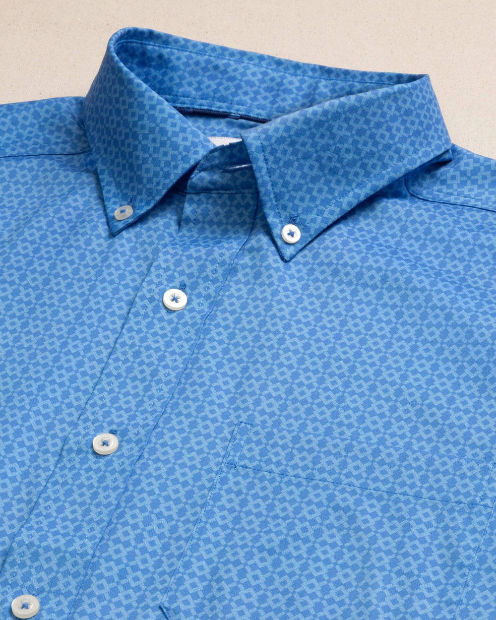 Seaside Geo Short Sleeve Sport Shirt Southern Tide Limited Offer
