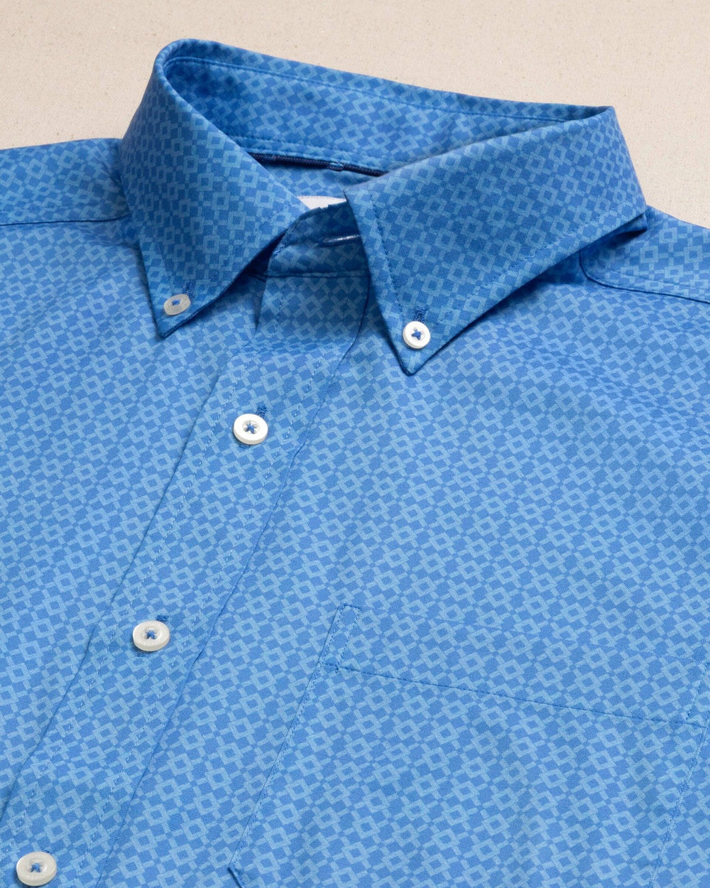Seaside Geo Short Sleeve Sport Shirt Southern Tide Limited Offer