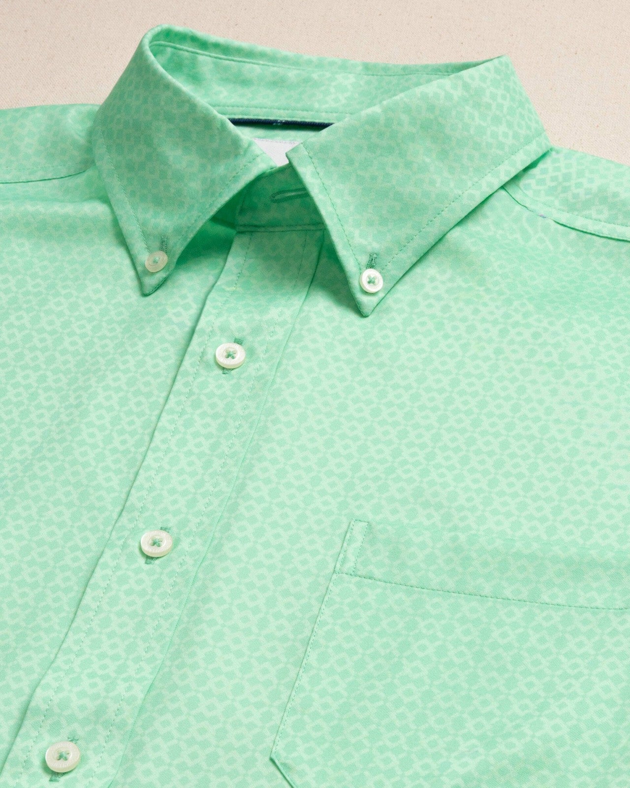 Seaside Geo Short Sleeve Sport Shirt Southern Tide Limited Offer