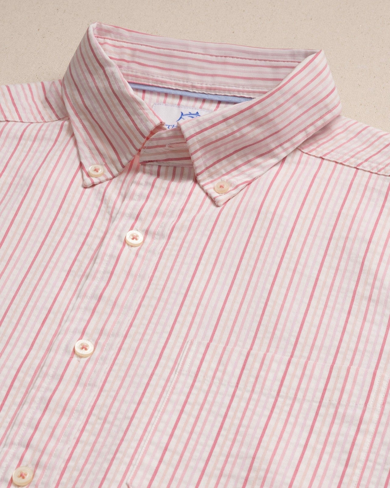 Marina Seersucker Short Sleeve Sport Shirt Southern Tide Exclusive Deal