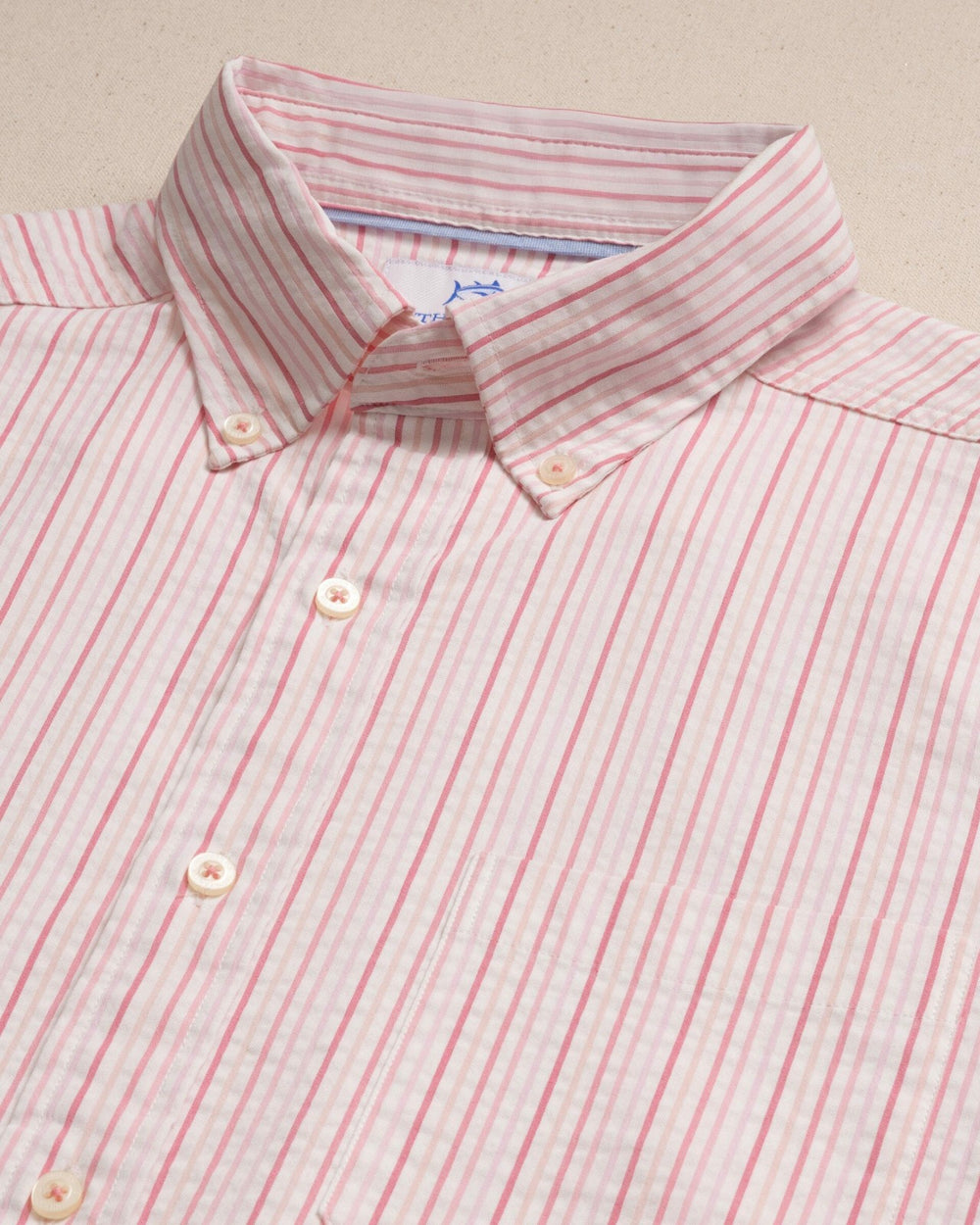 Marina Seersucker Short Sleeve Sport Shirt Southern Tide Exclusive Deal
