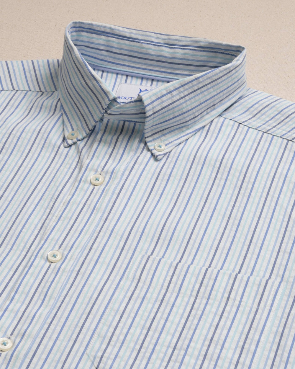 Marina Seersucker Short Sleeve Sport Shirt Southern Tide Exclusive Deal