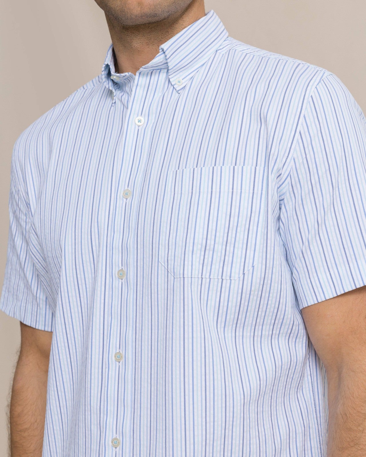 Marina Seersucker Short Sleeve Sport Shirt Southern Tide Exclusive Deal