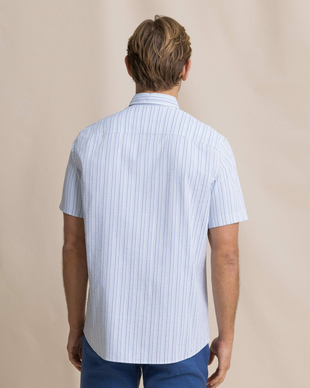 Marina Seersucker Short Sleeve Sport Shirt Southern Tide Exclusive Deal