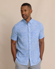 Rolling Waves Short Sleeve Sport Shirt Southern Tide Sale