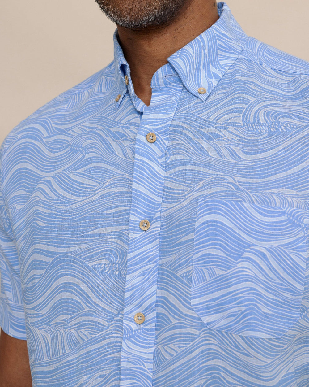 Rolling Waves Short Sleeve Sport Shirt Southern Tide Sale