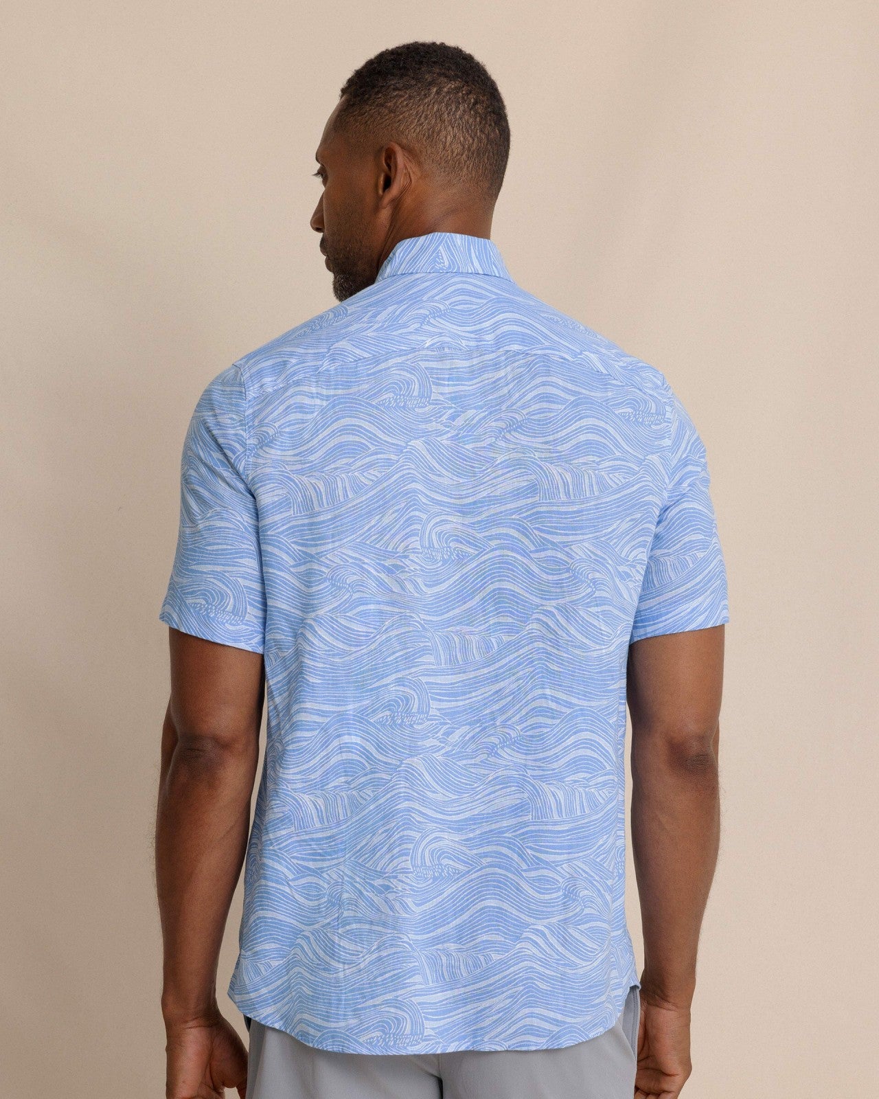 Rolling Waves Short Sleeve Sport Shirt Southern Tide Sale