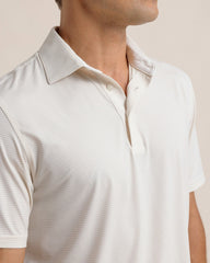 brrr°®-eeze Meadowbrook Stripe Polo - Sand White Southern Tide Bargain