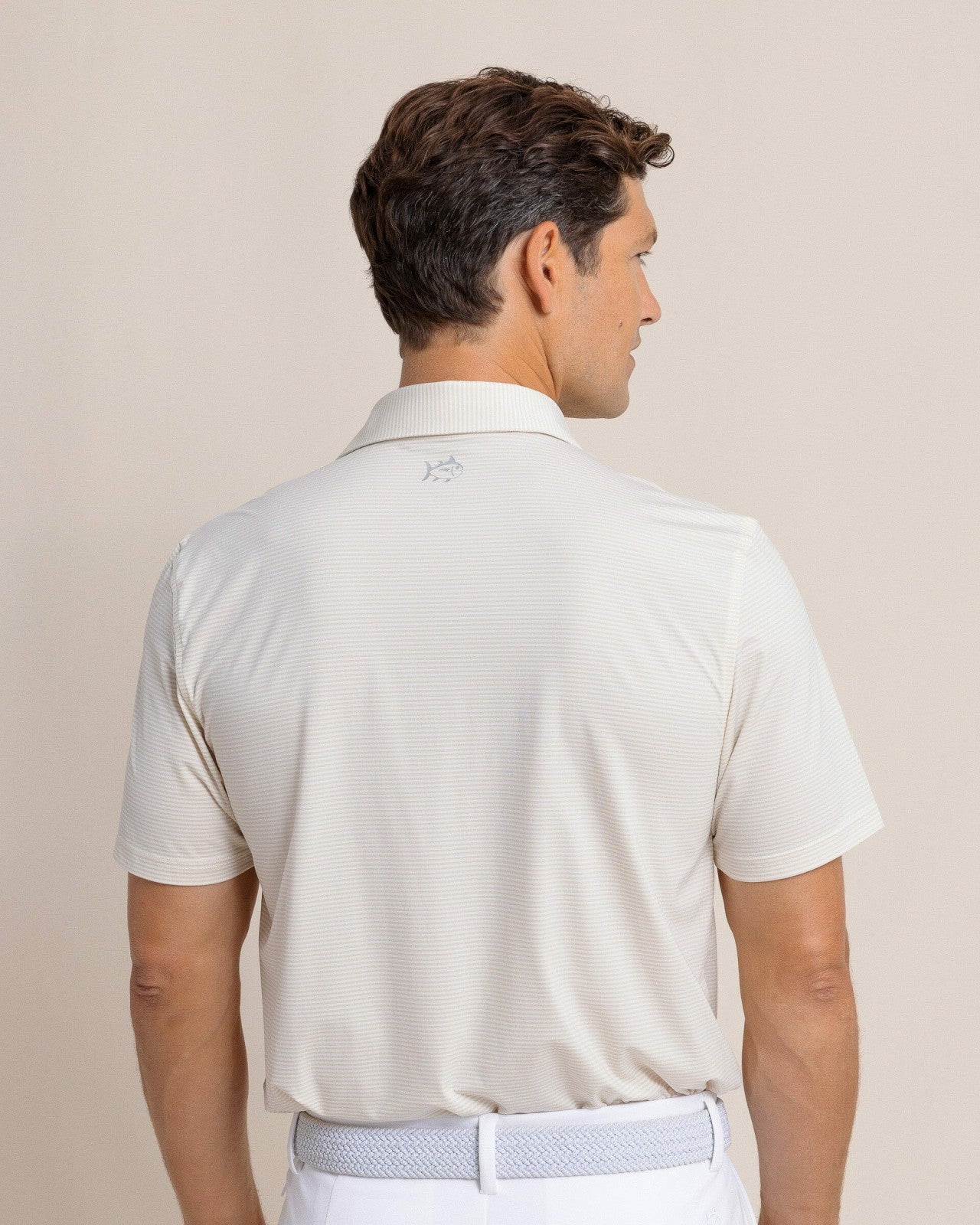 brrr°®-eeze Meadowbrook Stripe Polo - Sand White Southern Tide Bargain