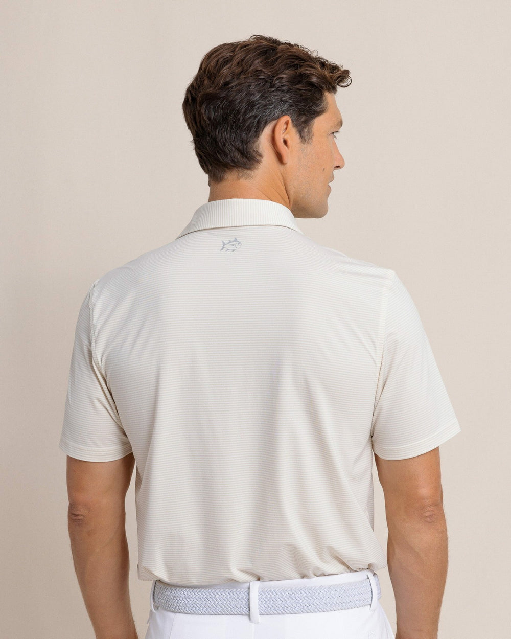 brrr°®-eeze Meadowbrook Stripe Polo - Sand White Southern Tide Bargain