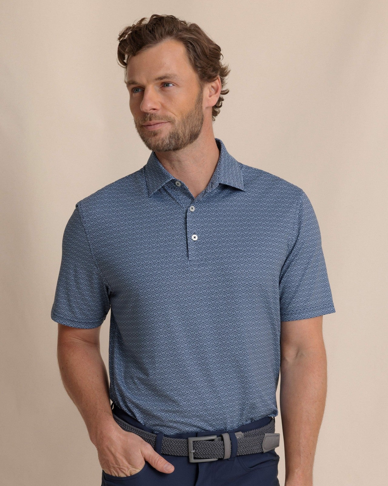 Driver ST Geo Printed Polo Southern Tide Hot Deal