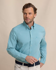 Crofton Plaid Charleston Sport Shirt - Spruce Southern Tide Value Deal