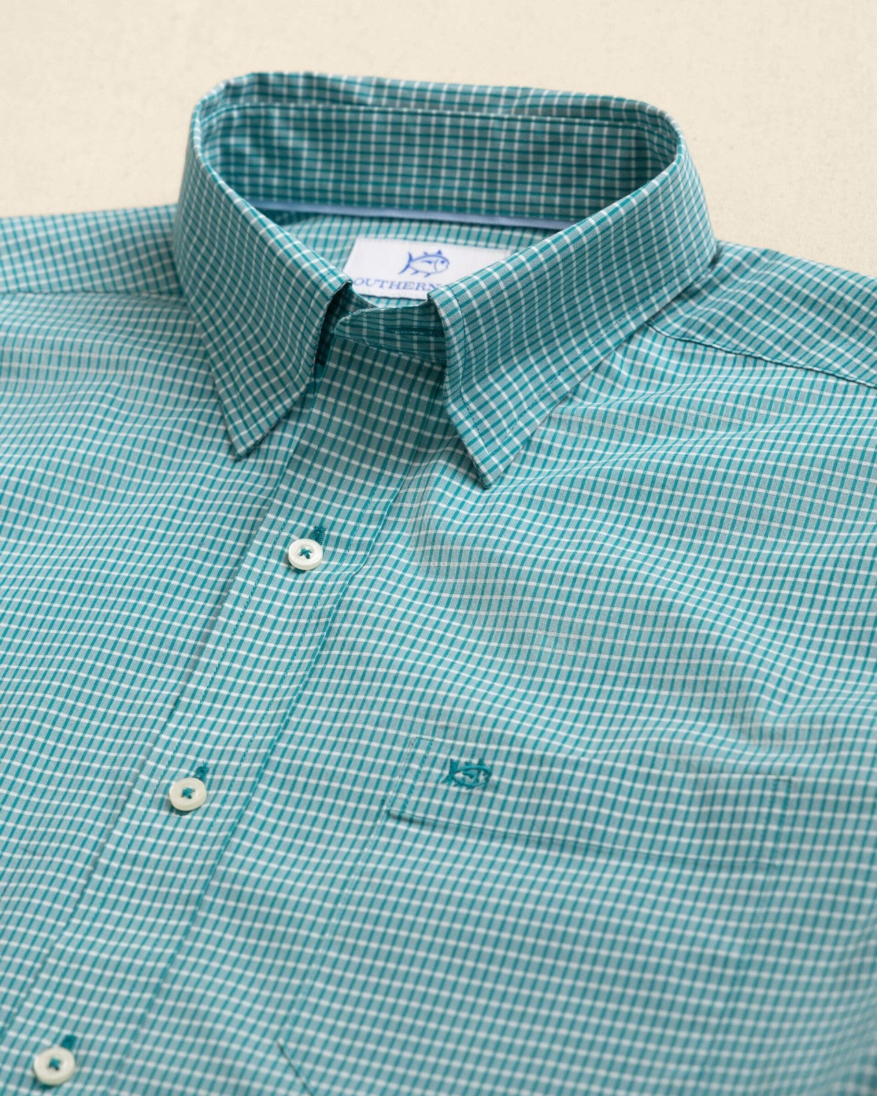 Crofton Plaid Charleston Sport Shirt - Spruce Southern Tide Value Deal