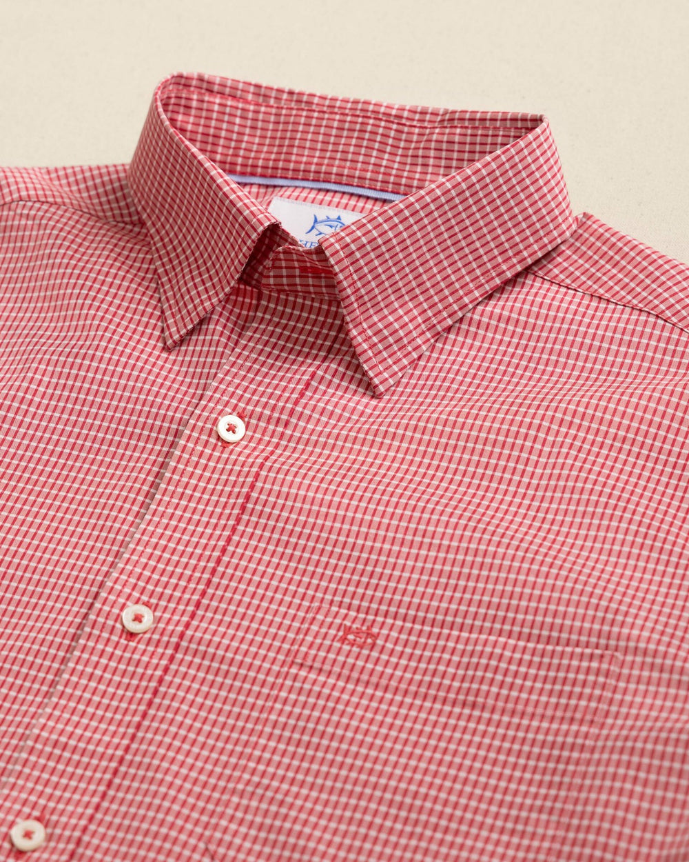 Crofton Plaid Charleston Sport Shirt - Red Southern Tide Sale