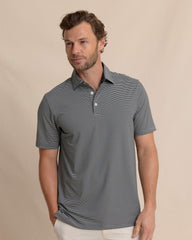 brrr°®-eeze Meadowbrook Stripe Polo - Steel Southern Tide Savings