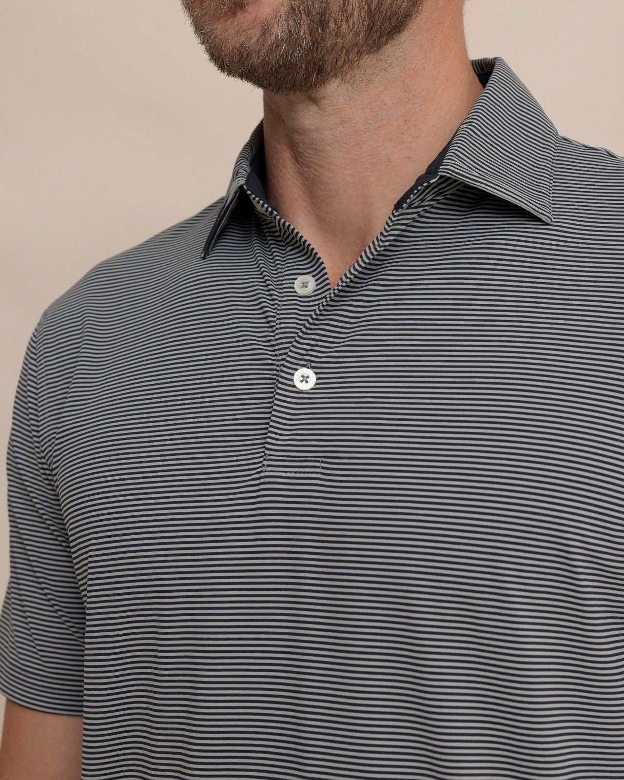 brrr°®-eeze Meadowbrook Stripe Polo - Steel Southern Tide Savings