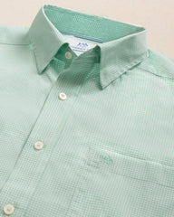 Charleston Parkwood Micro-Gingham Shirt - Green Southern Tide Limited Offer