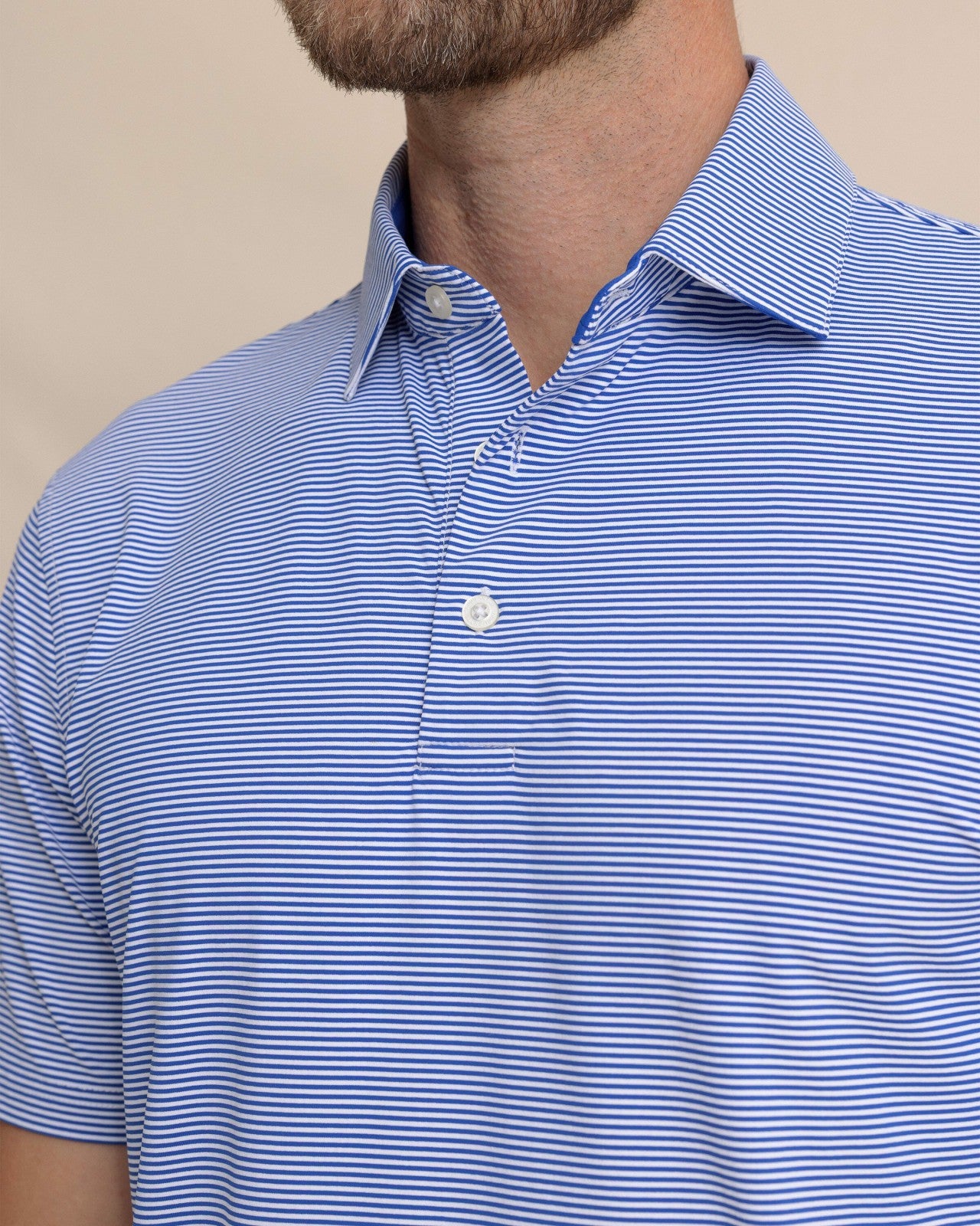 brrr°®-eeze Meadowbrook Stripe Polo - Surf Blue Southern Tide Value Deal