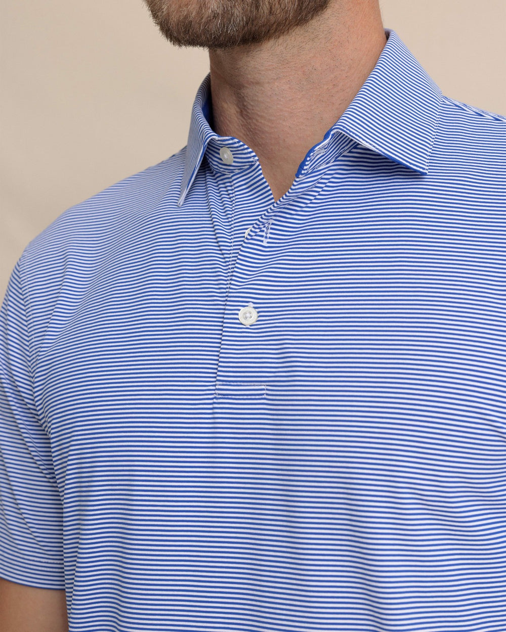 brrr°®-eeze Meadowbrook Stripe Polo - Surf Blue Southern Tide Value Deal