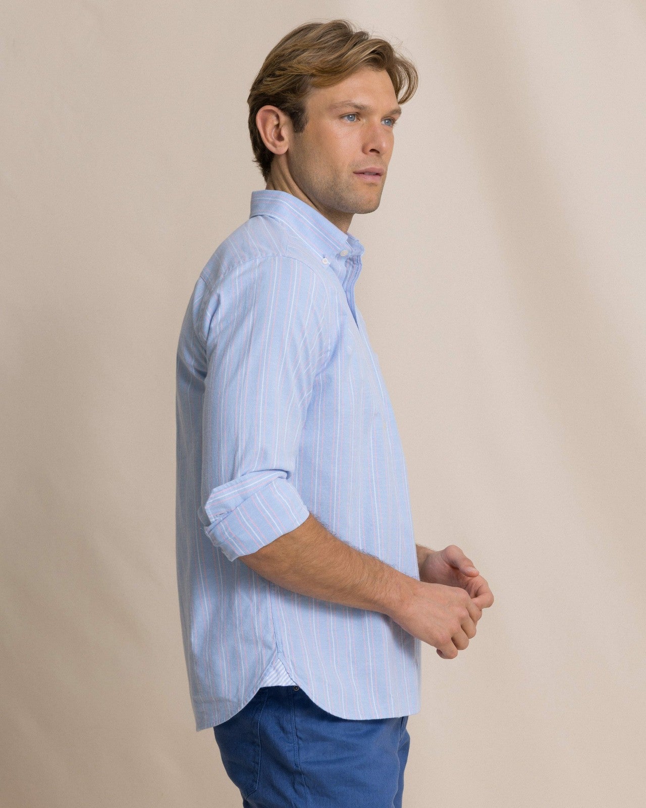 Beachside Charleston Oxford Stripe Sport Shirt Southern Tide Sale